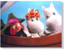 The Moomins - Snufkin, The Snorkmaiden and Moomintroll